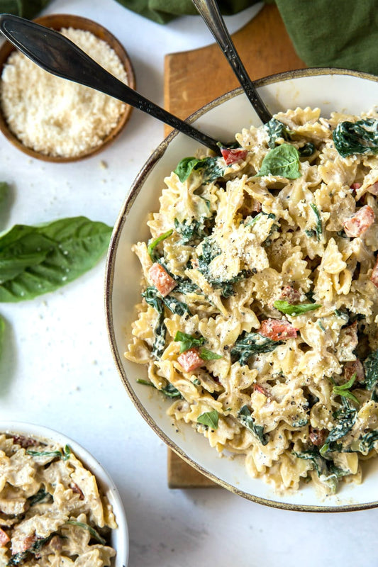 Creamy Farfalle Spinach & Ricotta recipe