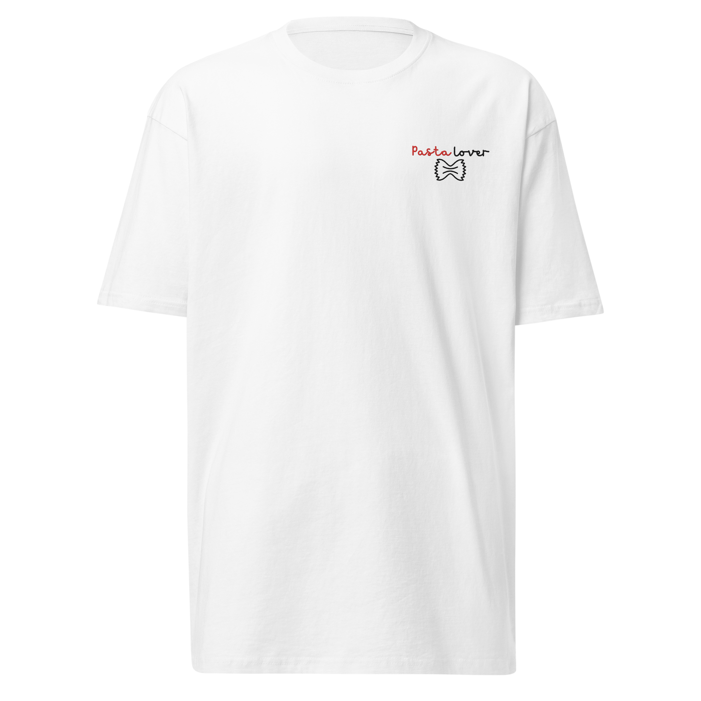 Pasta Lover Embroidered t-shirt in white